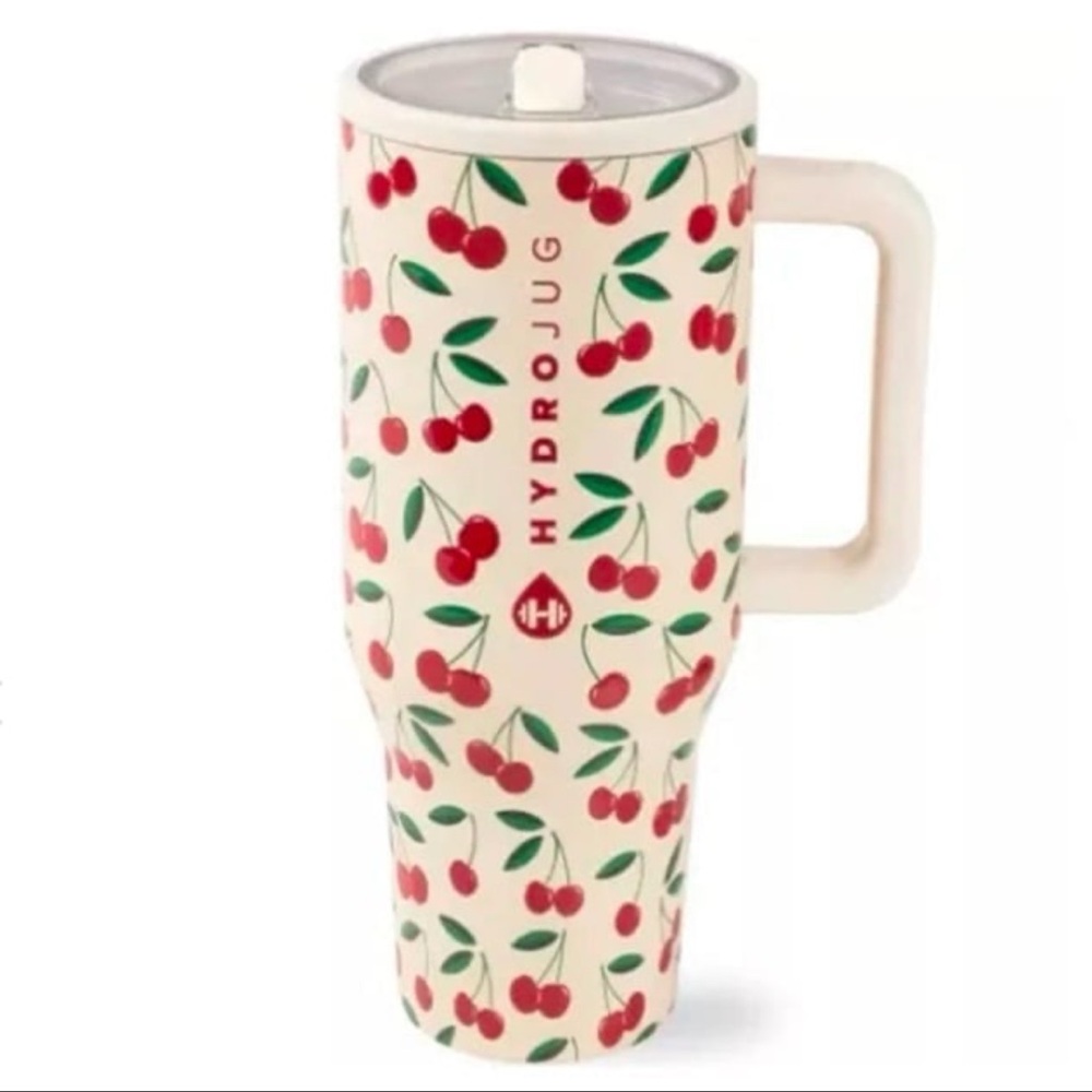 Limited Edition HydroJug Travel Tumbler Cherry Design- 40 oz